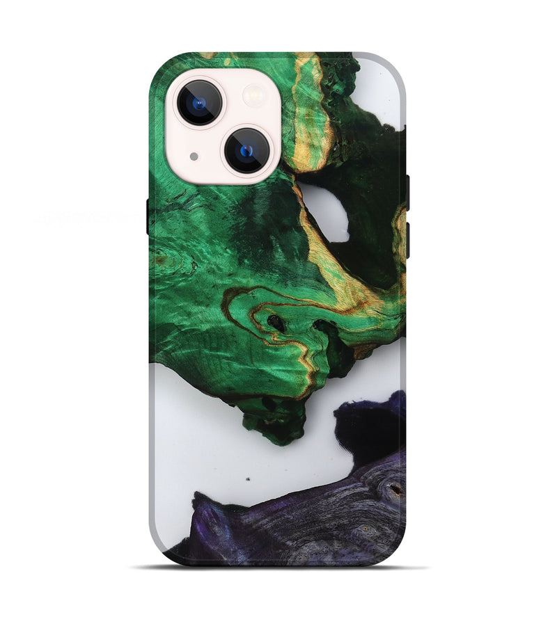 iPhone 13 Wood Live Edge Phone Case - Velva (Clear, 799695)