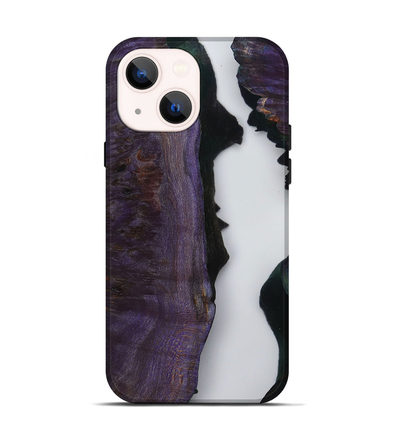 iPhone 14 Wood Live Edge Phone Case - Latonia (Clear, 799696)