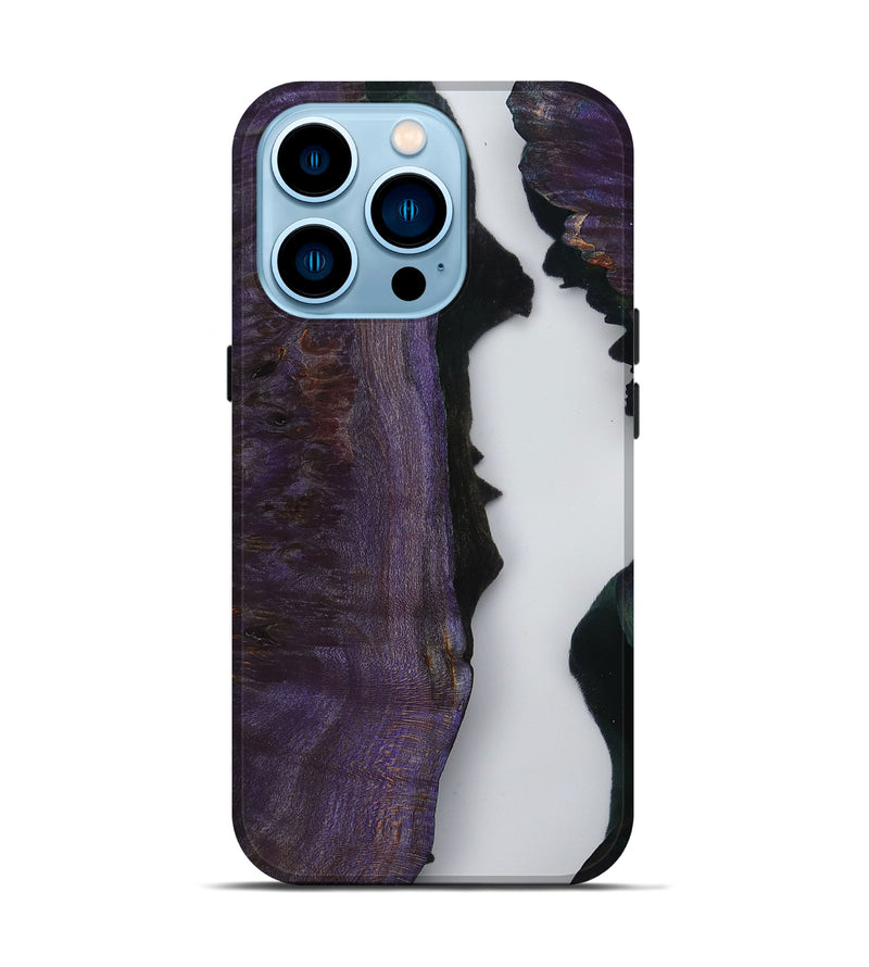 iPhone 14 Pro Wood Live Edge Phone Case - Latonia (Clear, 799696)