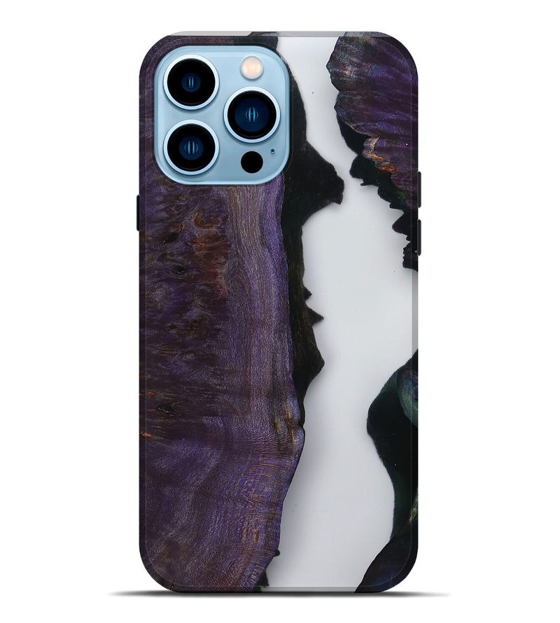 iPhone 14 Pro Max Wood Live Edge Phone Case - Latonia (Clear, 799696)