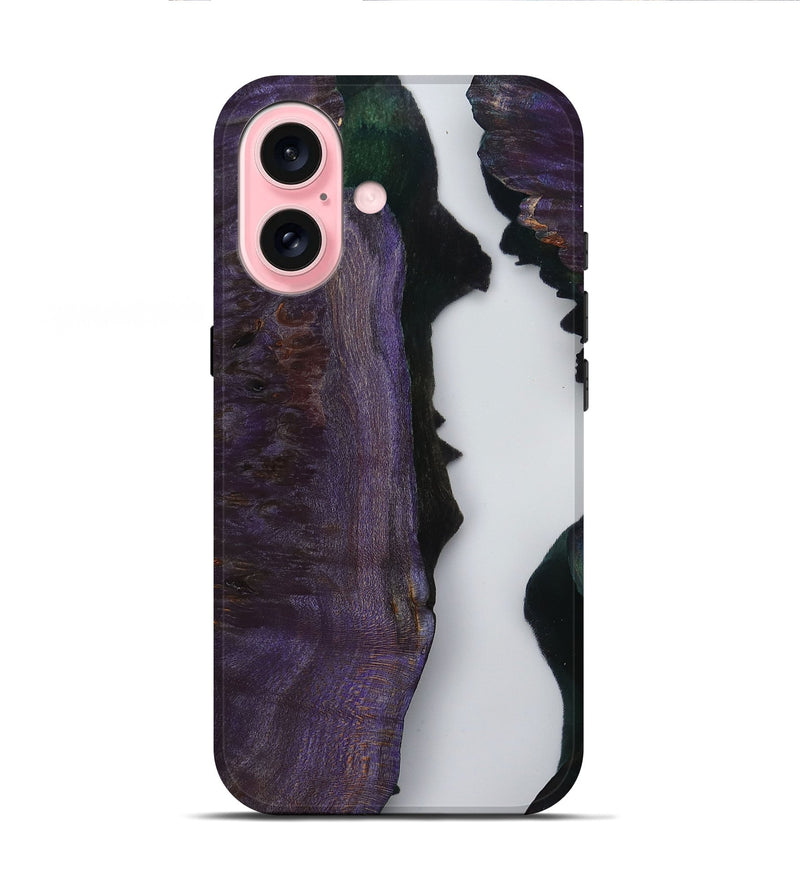 iPhone 16 Wood Live Edge Phone Case - Latonia (Clear, 799696)