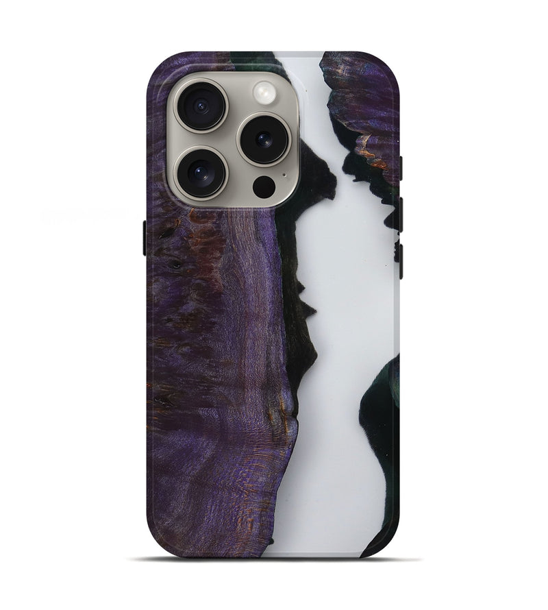 iPhone 16 Pro Wood Live Edge Phone Case - Latonia (Clear, 799696)