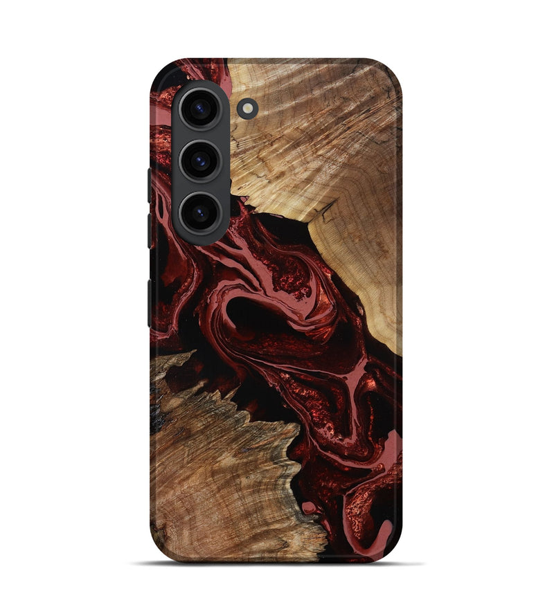 Galaxy S23 Wood Live Edge Phone Case - Brandyn (Red, 799697)