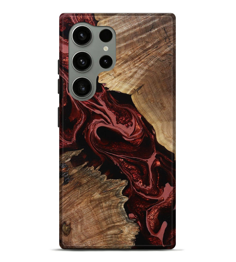 Galaxy S24 Ultra Wood Live Edge Phone Case - Brandyn (Red, 799697)