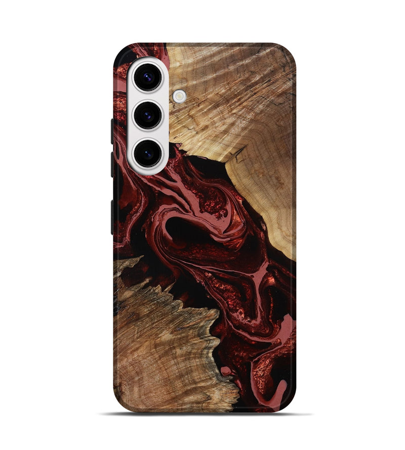 Galaxy S25 Wood Live Edge Phone Case - Brandyn (Red, 799697)
