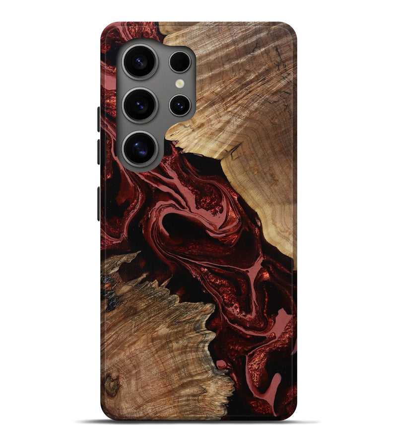 Galaxy S25 Ultra Wood Live Edge Phone Case - Brandyn (Red, 799697)