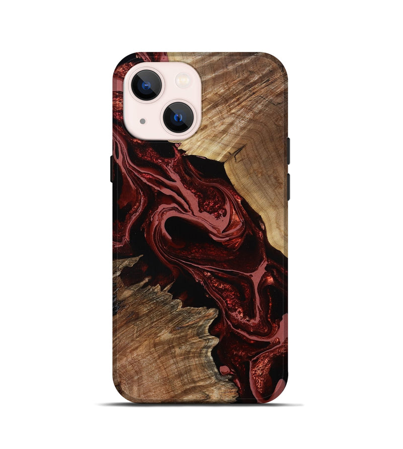 iPhone 13 mini Wood Live Edge Phone Case - Brandyn (Red, 799697)