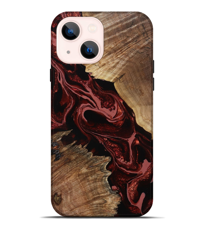 iPhone 14 Plus Wood Live Edge Phone Case - Brandyn (Red, 799697)