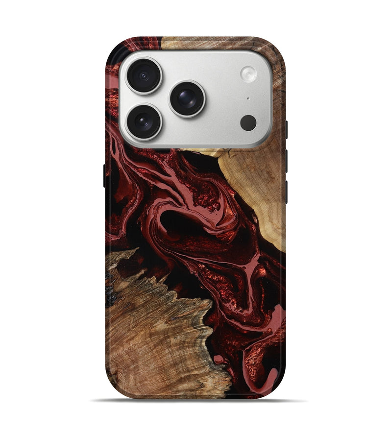 iPhone 17 Pro Wood Live Edge Phone Case - Brandyn (Red, 799697)