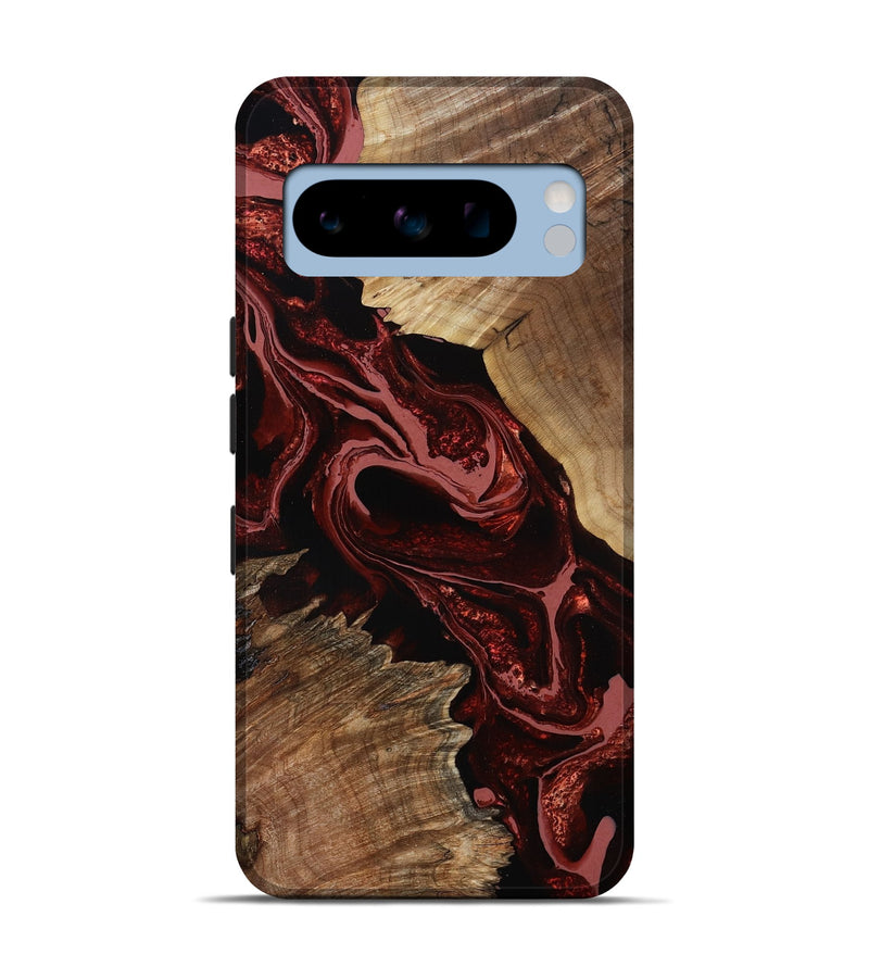 Pixel 8 Pro Wood Live Edge Phone Case - Brandyn (Red, 799697)