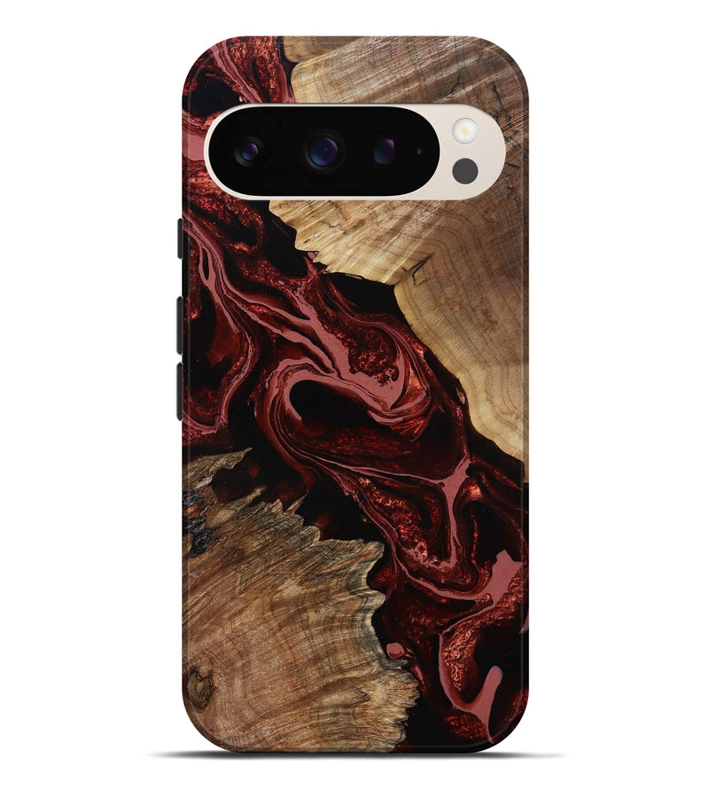 Pixel 9 Pro XL Wood Live Edge Phone Case - Brandyn (Red, 799697)