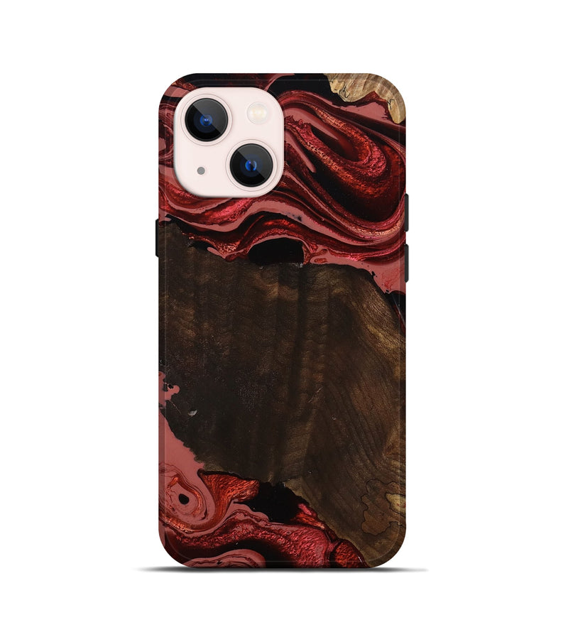 iPhone 13 mini Wood Live Edge Phone Case - Beyonce (Red, 799698)
