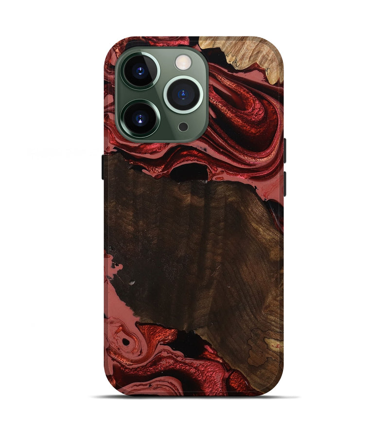 iPhone 13 Pro Wood Live Edge Phone Case - Beyonce (Red, 799698)