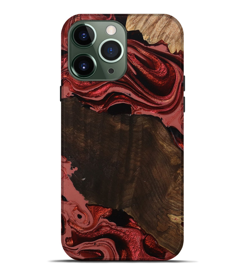 iPhone 13 Pro Max Wood Live Edge Phone Case - Beyonce (Red, 799698)