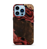 iPhone 14 Pro Wood Live Edge Phone Case - Beyonce (Red, 799698)