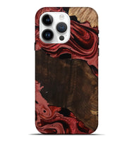 iPhone 15 Pro Max Wood Live Edge Phone Case - Beyonce (Red, 799698)