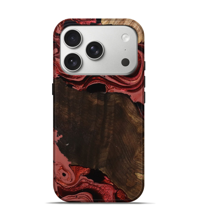 iPhone 17 Pro Wood Live Edge Phone Case - Beyonce (Red, 799698)