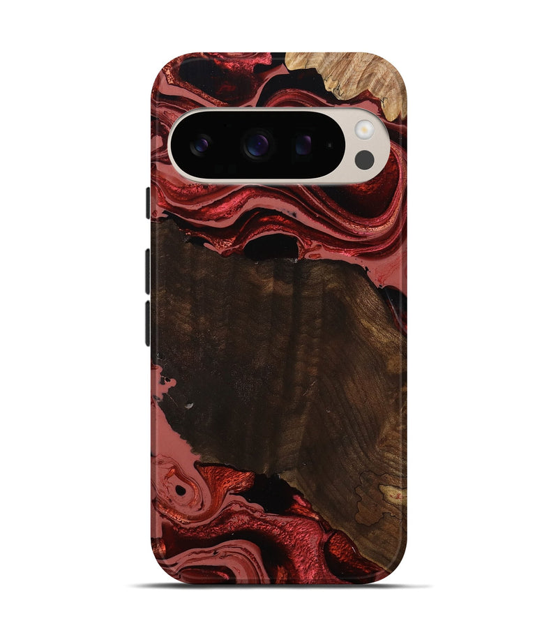 Pixel 10 Pro Wood Live Edge Phone Case - Beyonce (Red, 799698)