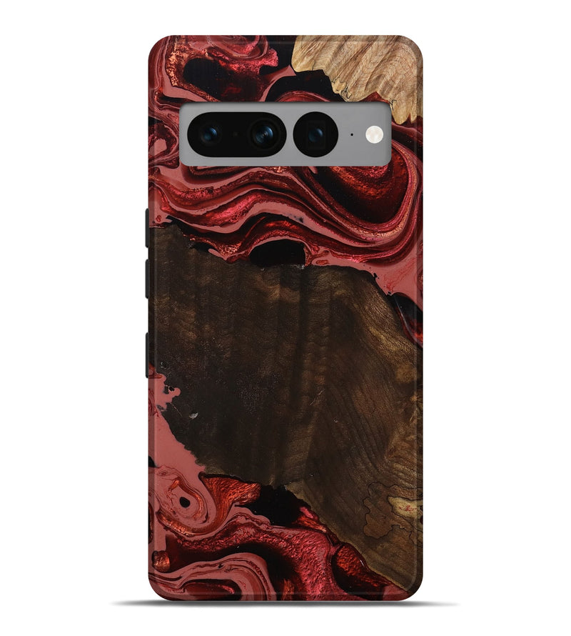 Pixel 7 Pro Wood Live Edge Phone Case - Beyonce (Red, 799698)