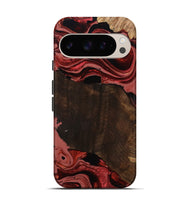 Pixel 9 Wood Live Edge Phone Case - Beyonce (Red, 799698)