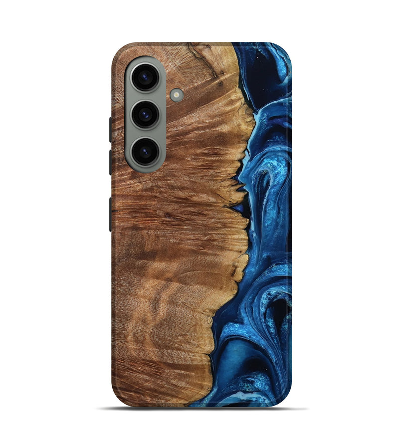 Galaxy S24 Wood Live Edge Phone Case - Alfreda (Blue, 799699)