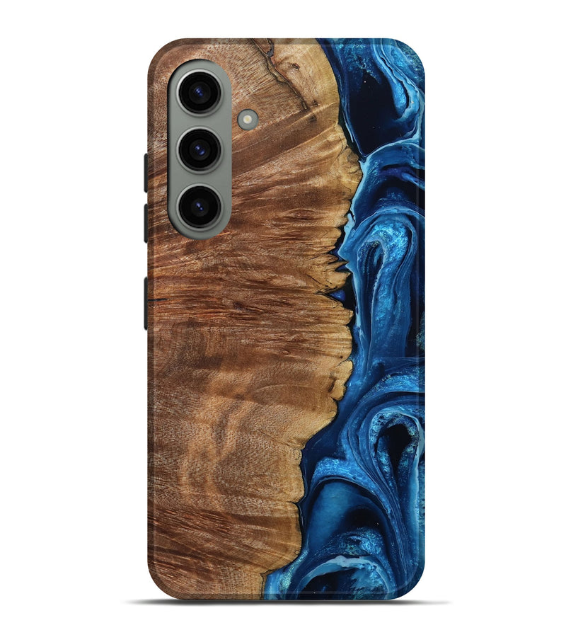 Galaxy S24 Plus Wood Live Edge Phone Case - Alfreda (Blue, 799699)