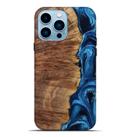 iPhone 14 Pro Max Wood Live Edge Phone Case - Alfreda (Blue, 799699)