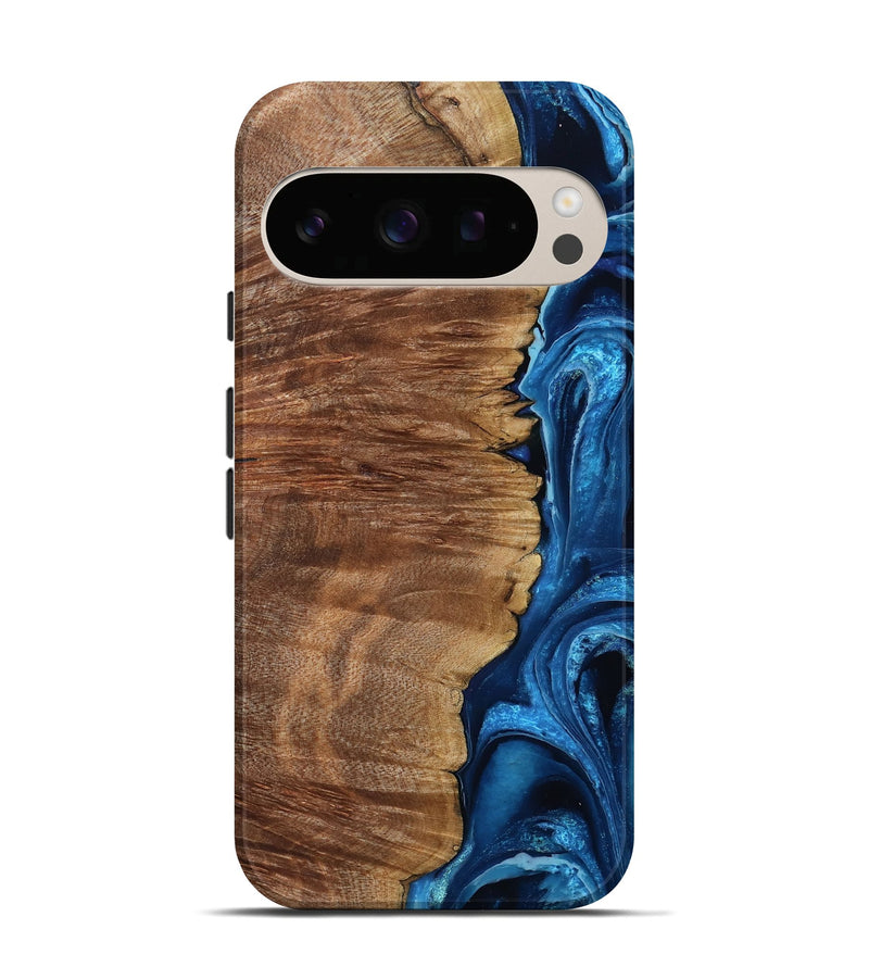 Pixel 10 Wood Live Edge Phone Case - Alfreda (Blue, 799699)