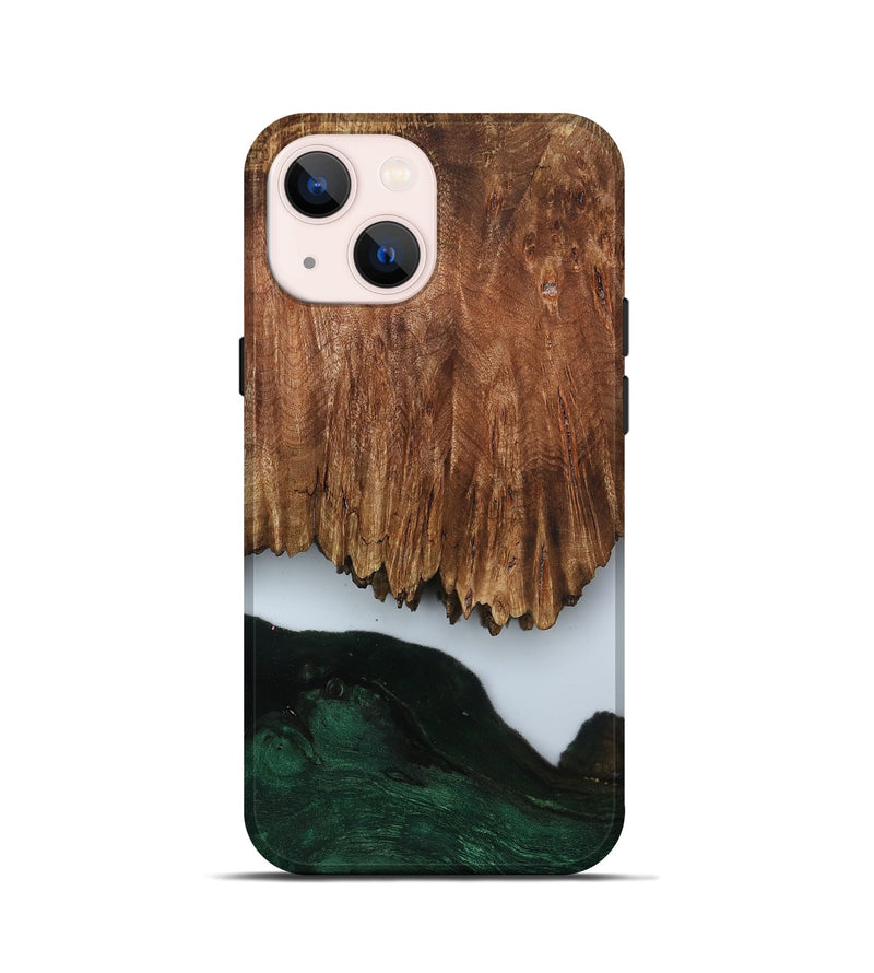iPhone 13 mini Wood Live Edge Phone Case - Nat (Clear, 799700)