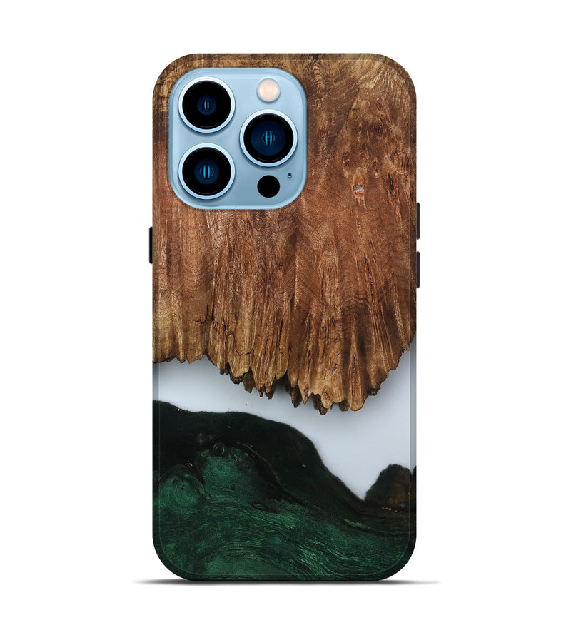 iPhone 14 Pro Wood Live Edge Phone Case - Nat (Clear, 799700)