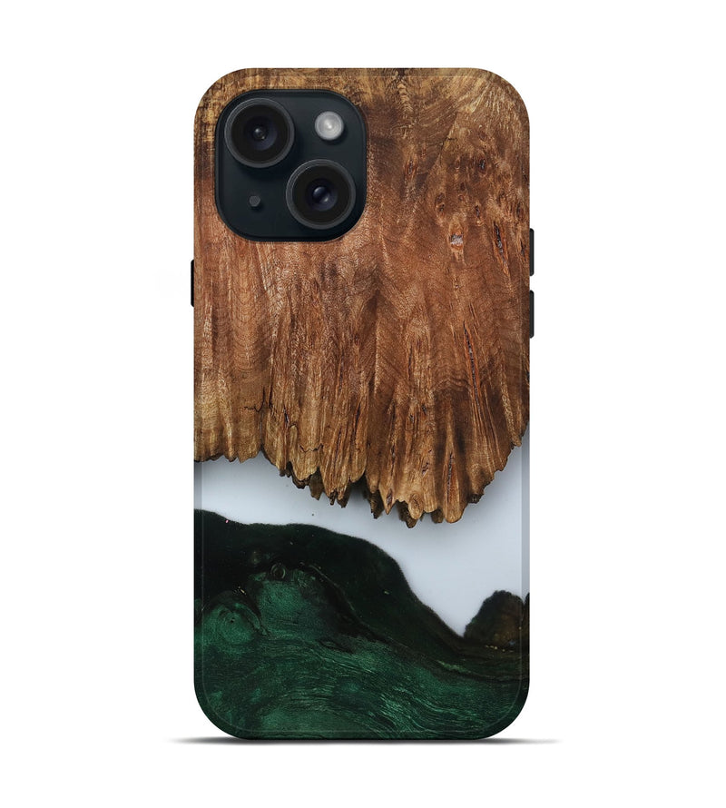 iPhone 15 Wood Live Edge Phone Case - Nat (Clear, 799700)