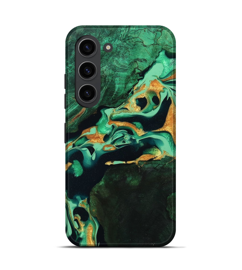 Galaxy S23 Wood Live Edge Phone Case - Roland (Green, 799701)