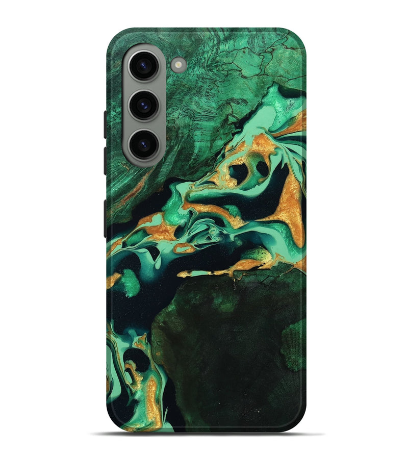 Galaxy S23 Plus Wood Live Edge Phone Case - Roland (Green, 799701)
