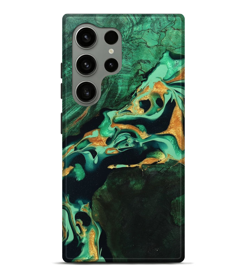 Galaxy S24 Ultra Wood Live Edge Phone Case - Roland (Green, 799701)