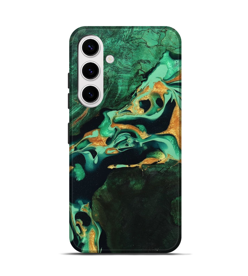 Galaxy S25 Wood Live Edge Phone Case - Roland (Green, 799701)