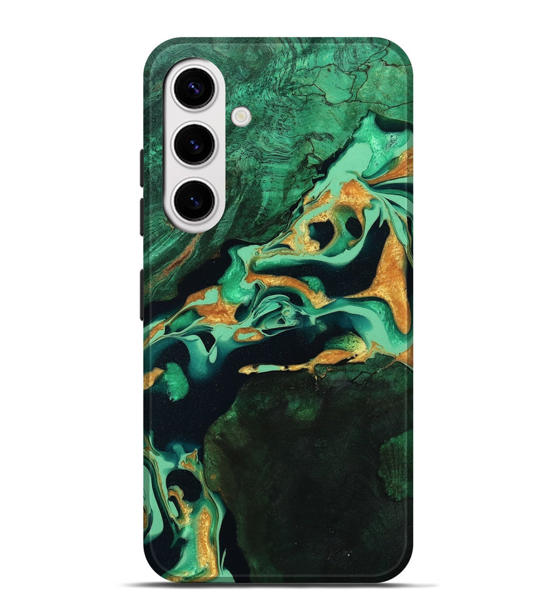 Galaxy S25 Plus Wood Live Edge Phone Case - Roland (Green, 799701)
