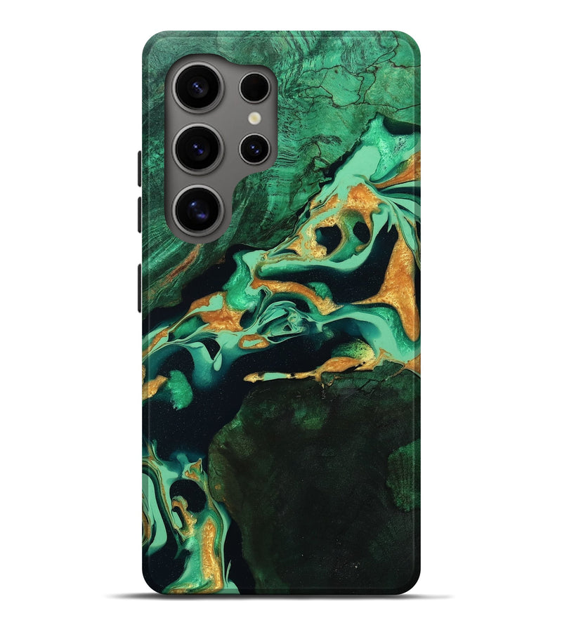 Galaxy S25 Ultra Wood Live Edge Phone Case - Roland (Green, 799701)