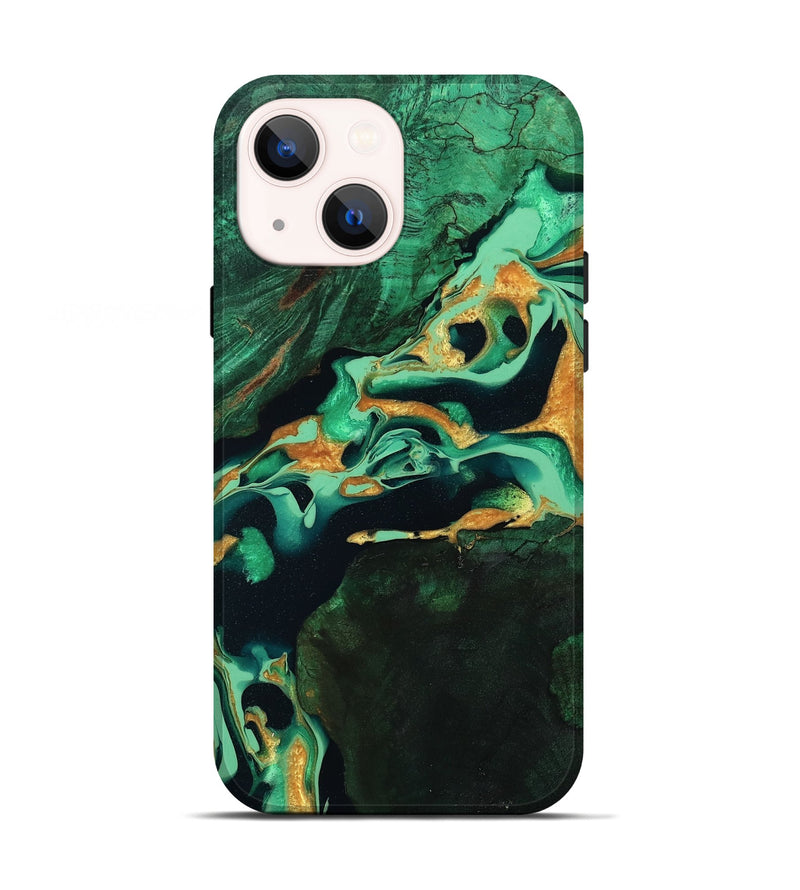 iPhone 13 Wood Live Edge Phone Case - Roland (Green, 799701)