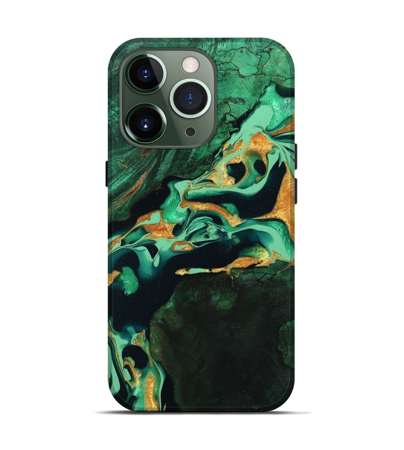 iPhone 13 Pro Wood Live Edge Phone Case - Roland (Green, 799701)