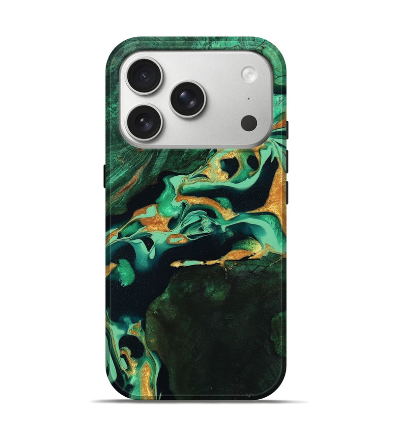 iPhone 17 Pro Wood Live Edge Phone Case - Roland (Green, 799701)