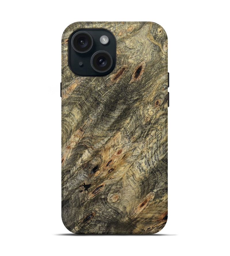 iPhone 15 Wood Live Edge Phone Case - Sanford (Wood Burl, 799702)
