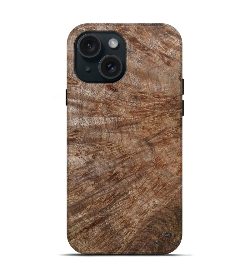 iPhone 15 Wood Live Edge Phone Case - Bodhi (Wood Burl, 799703)