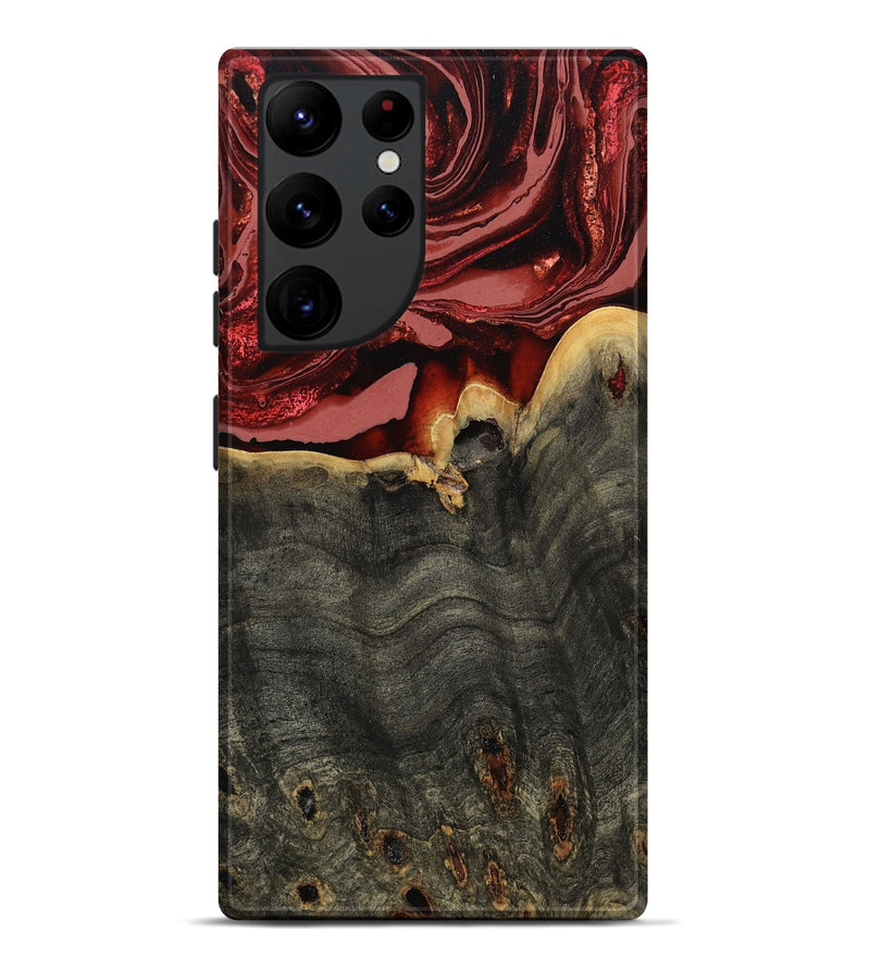 Galaxy S22 Ultra Wood Live Edge Phone Case - Darleen (Red, 799706)