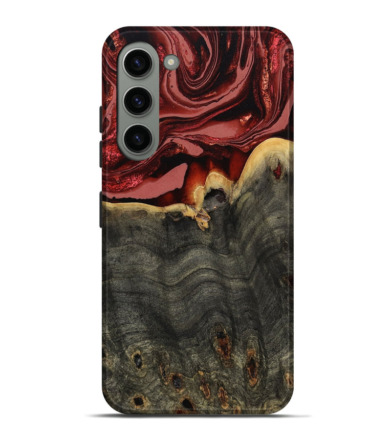 Galaxy S23 Plus Wood Live Edge Phone Case - Darleen (Red, 799706)
