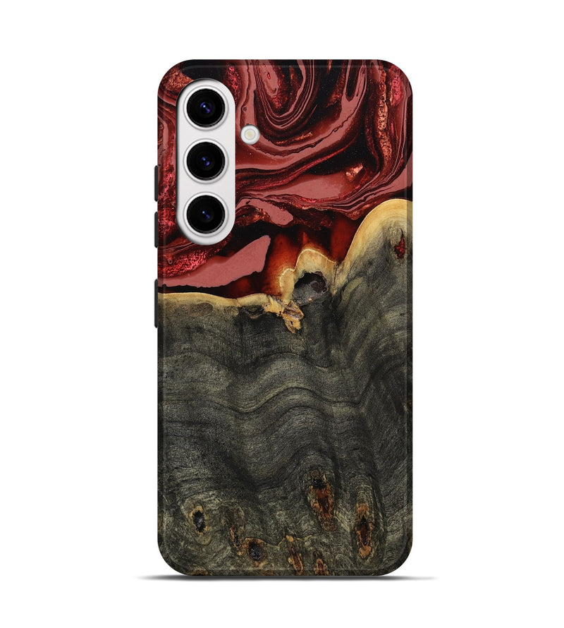 Galaxy S25 Wood Live Edge Phone Case - Darleen (Red, 799706)