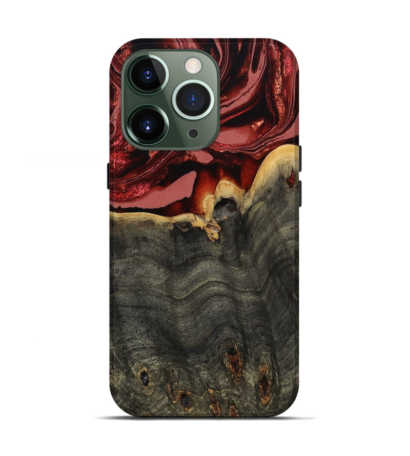 iPhone 13 Pro Wood Live Edge Phone Case - Darleen (Red, 799706)