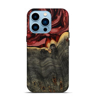iPhone 14 Pro Wood Live Edge Phone Case - Darleen (Red, 799706)