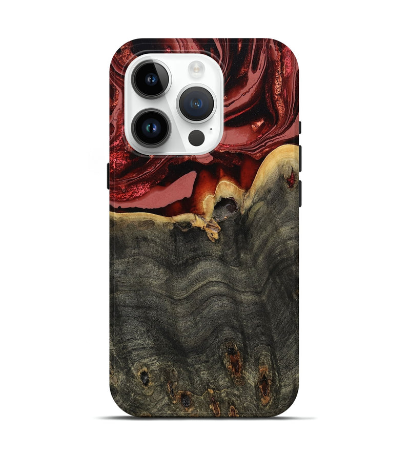 iPhone 15 Pro Wood Live Edge Phone Case - Darleen (Red, 799706)