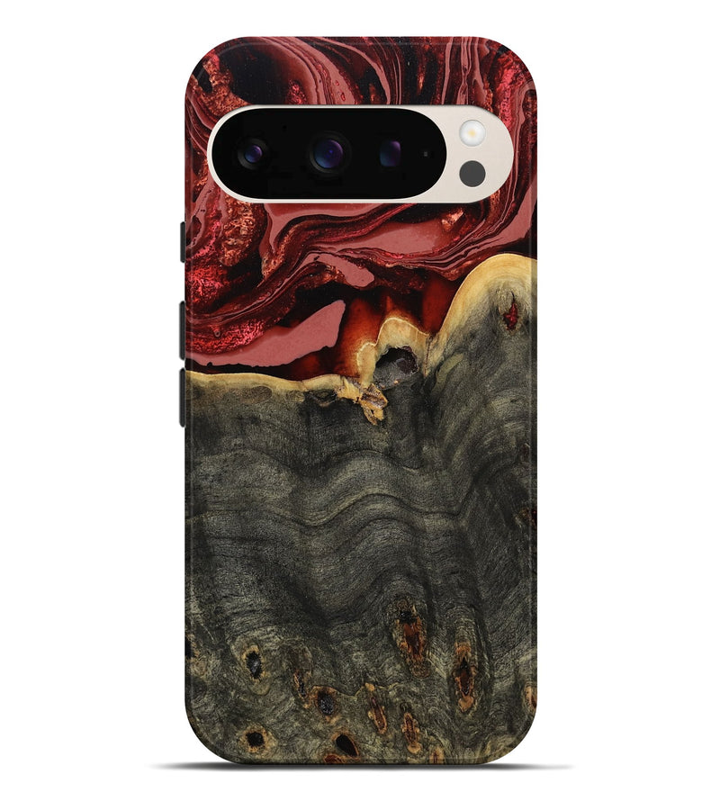 Pixel 10 Pro XL Wood Live Edge Phone Case - Darleen (Red, 799706)
