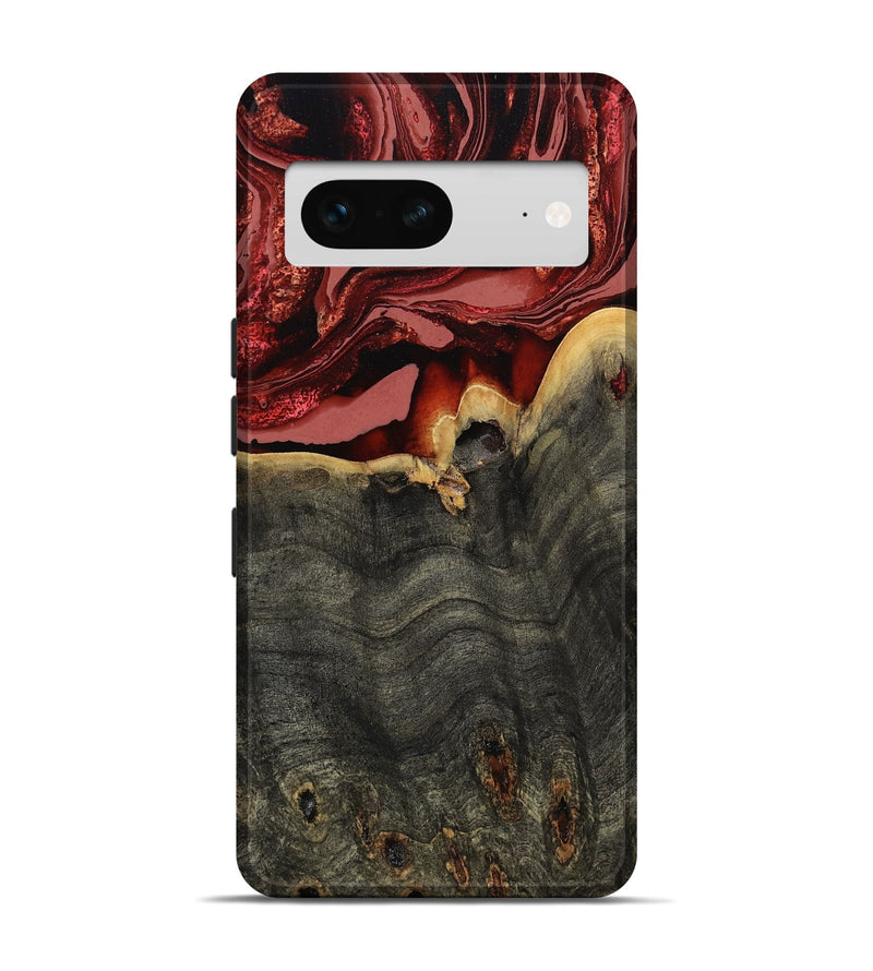 Pixel 7 Wood Live Edge Phone Case - Darleen (Red, 799706)